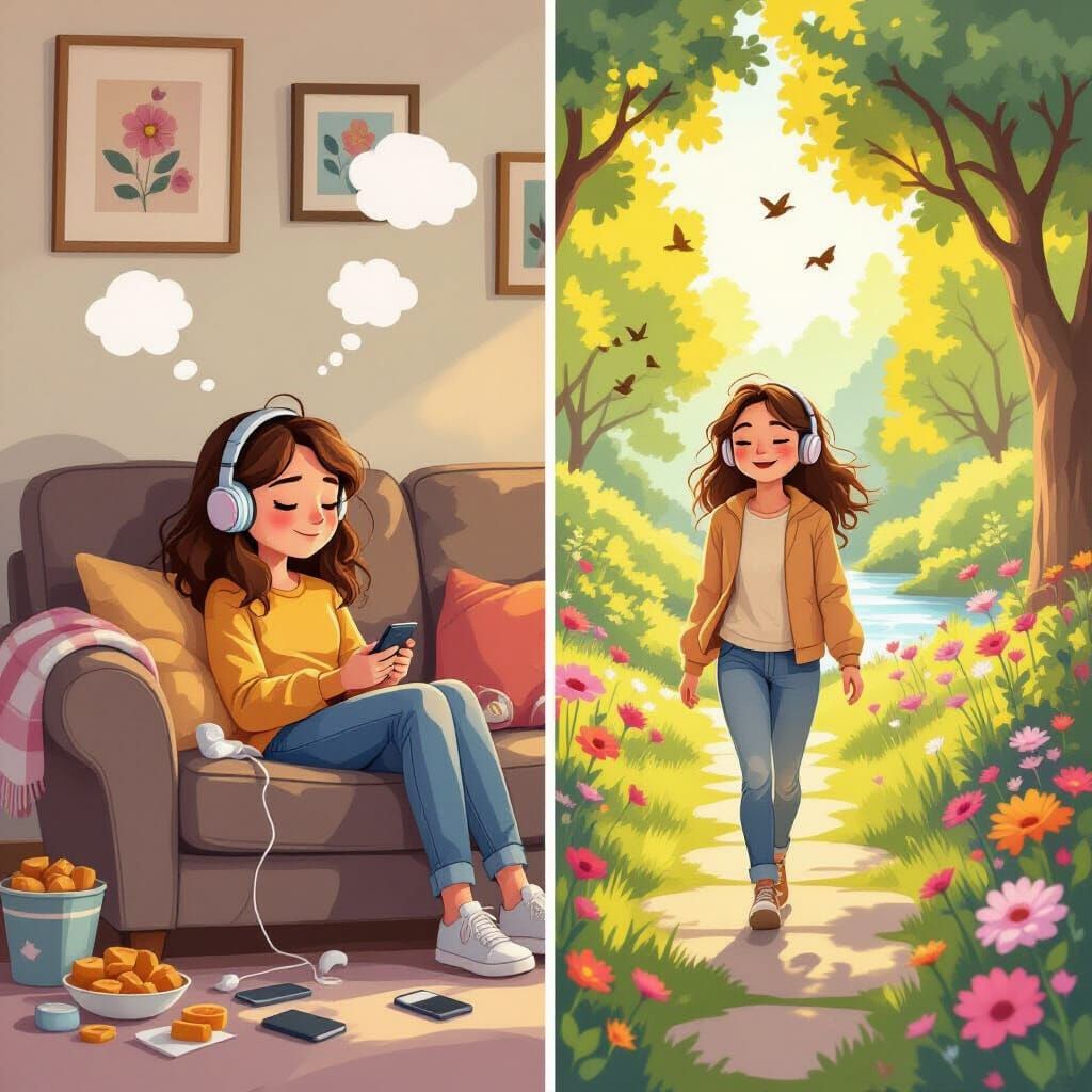 Teenager's Choice: Clutter vs. Calm Garden