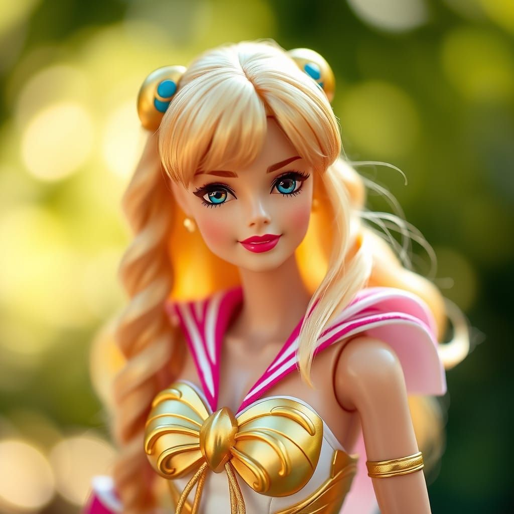 Sailor Venus Barbie Doll in Vibrant Anime-Inspired Style
