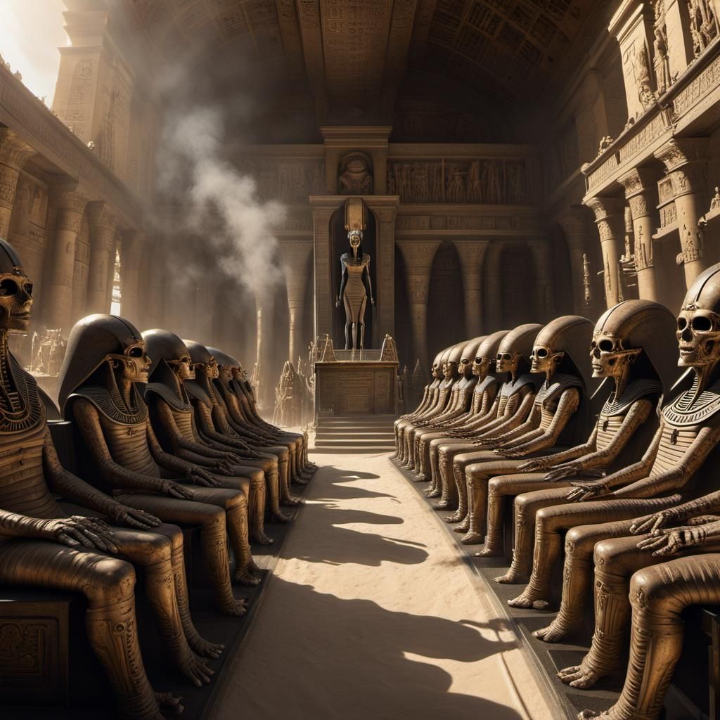 Steampunk Neo-Gothic Egyptian Necropolis Film Still