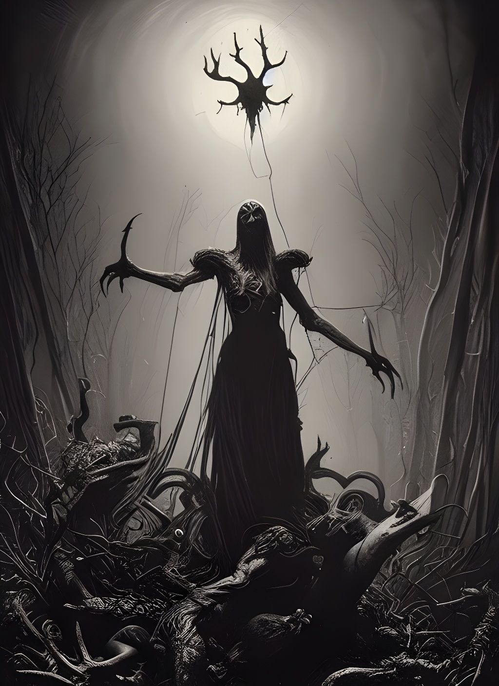 Macabre Cult of the Witch in Dark Horror Art