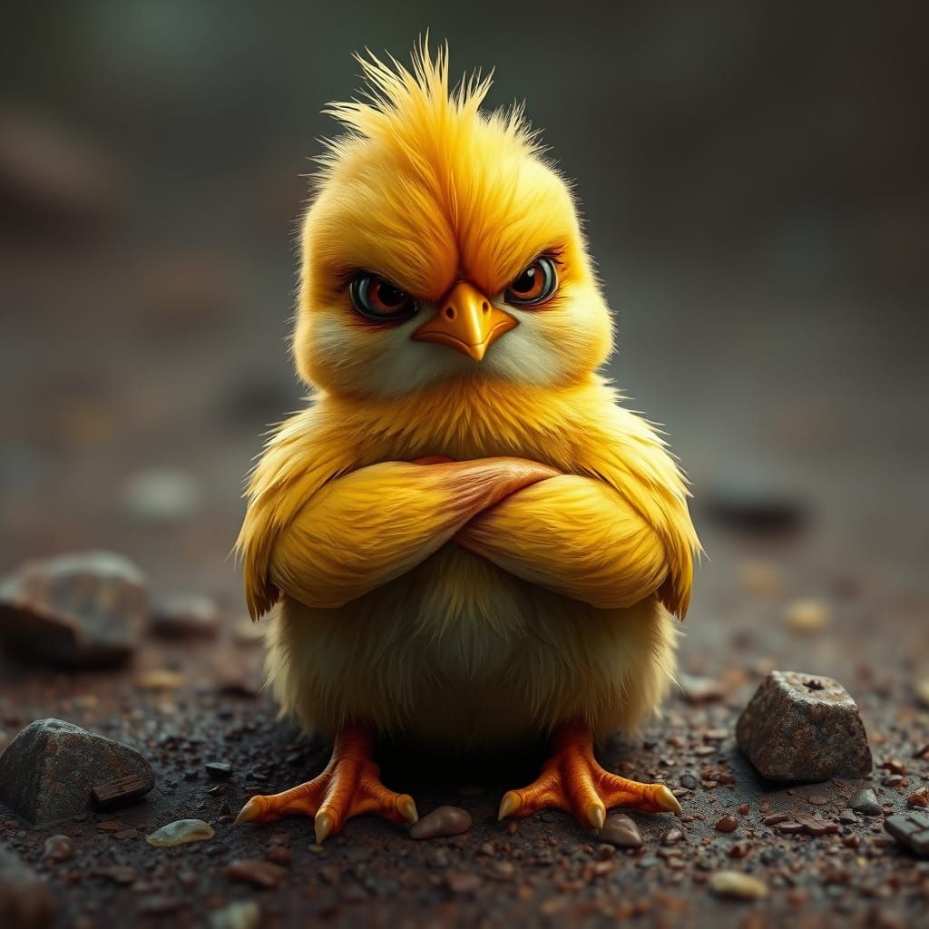 Grumpy Chick Matte Painting Concept Art
