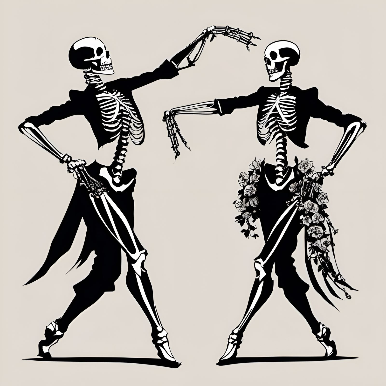 Skeletons Dancing in Olivier Coipel Style