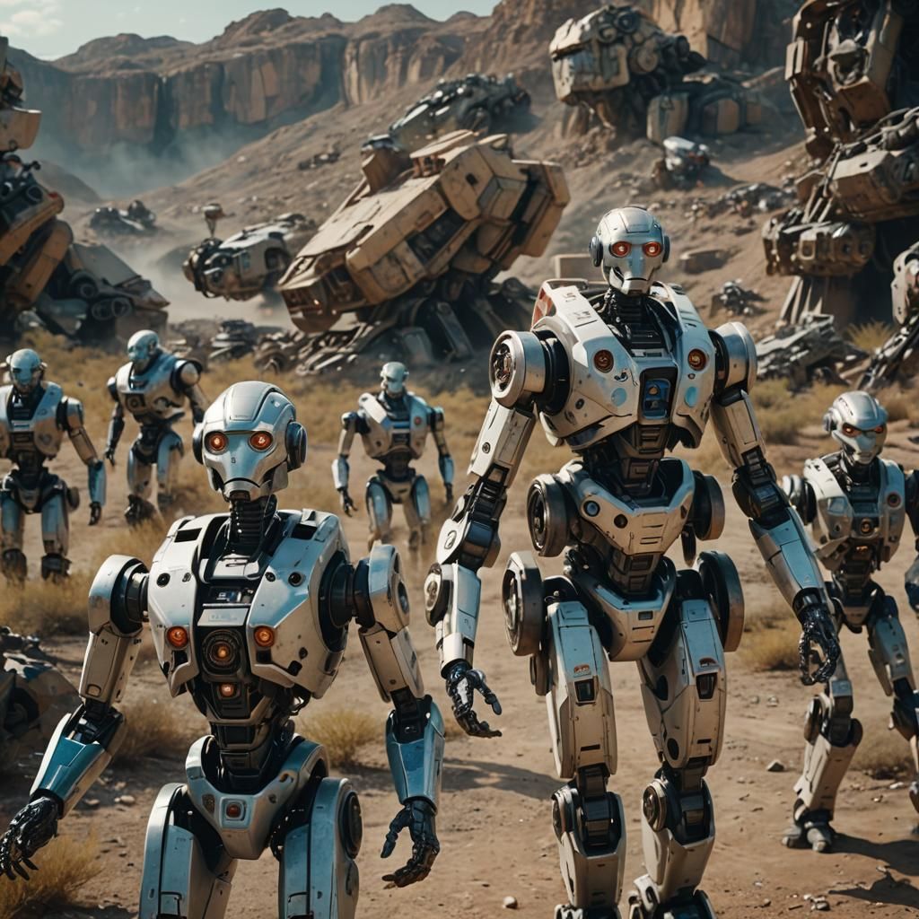 Realistic AI Robots Working With Humans in 2030