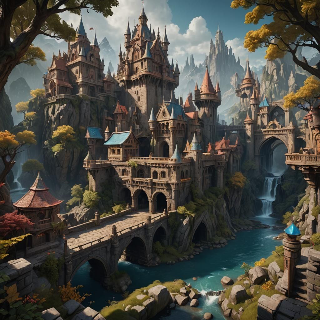 Detailed D&D Game: Fantasy Concept Art