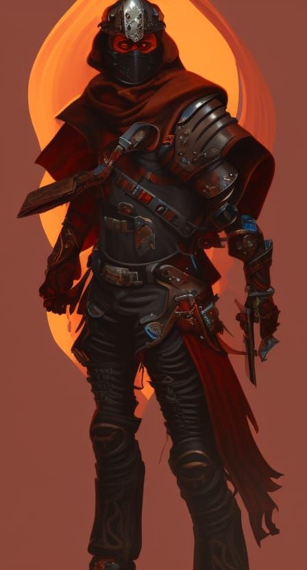 Inter-dimensional Outlaw Cowboy in Dark Fantasy Style