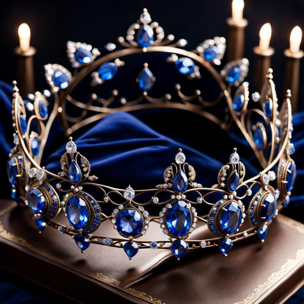 Rowena Ravenclaw's Diadem on Velvet Pillow