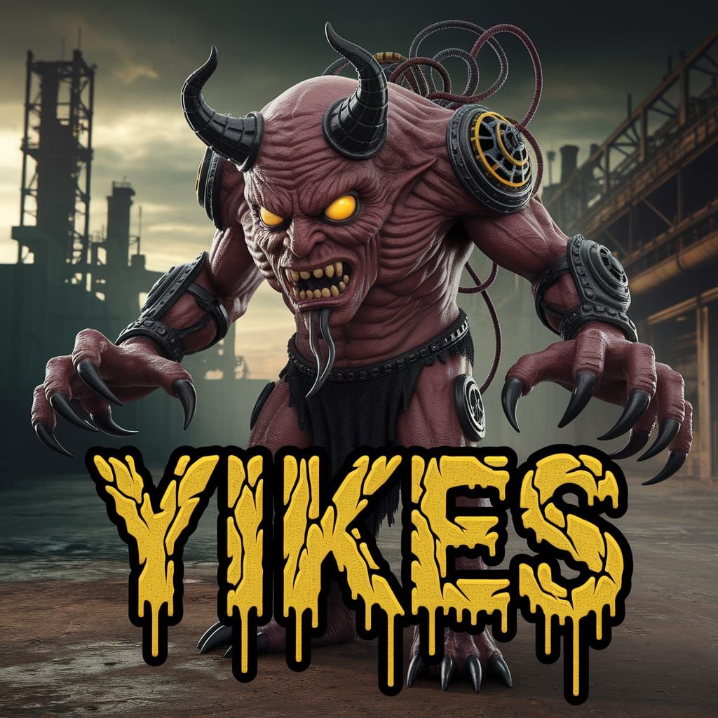 Biomechanical Devil in Industrial Wasteland, Dark Art