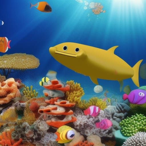 Fish-Submarine Adventure in Bikini Bottom