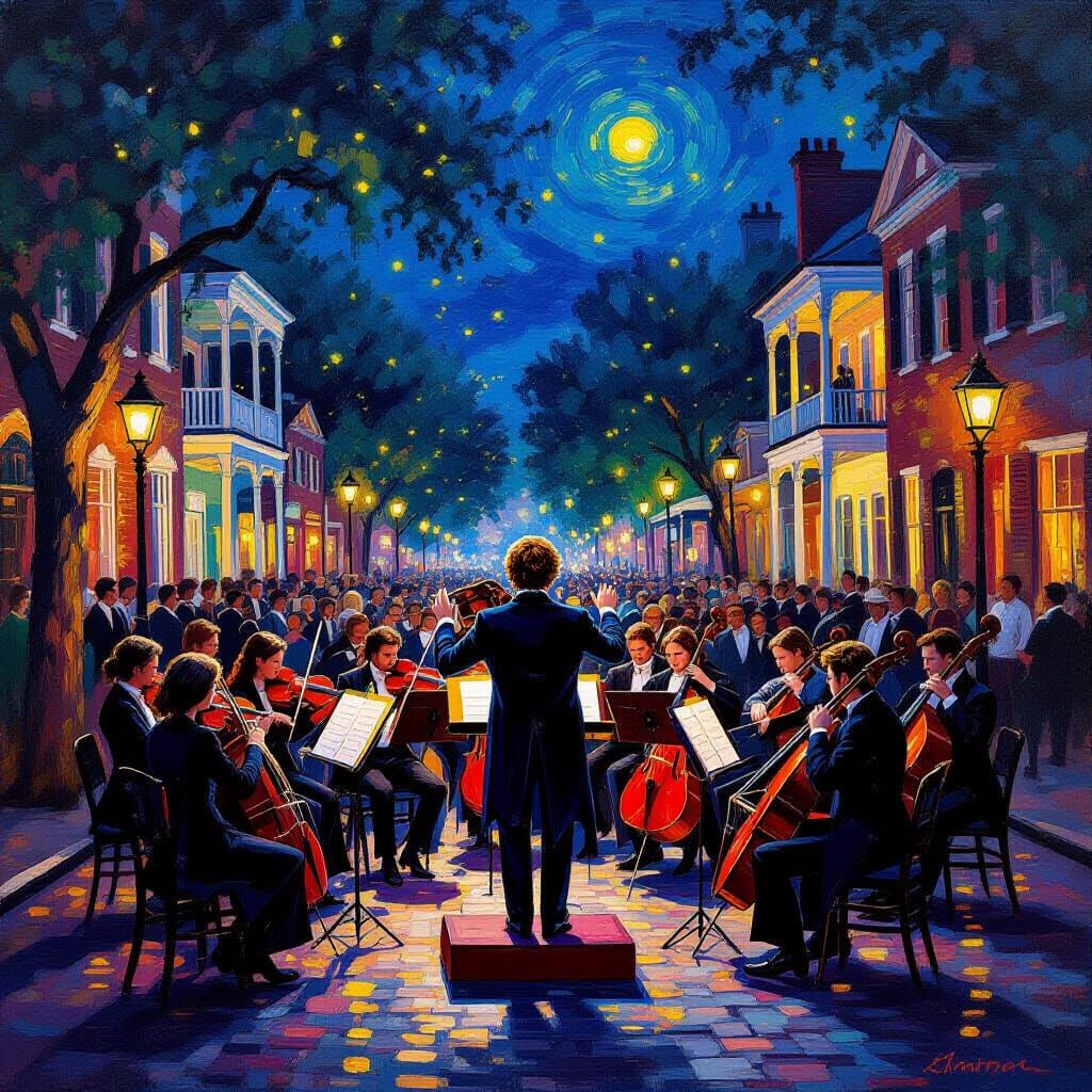 Mozart Conducting Orchestra in Savannah Festival