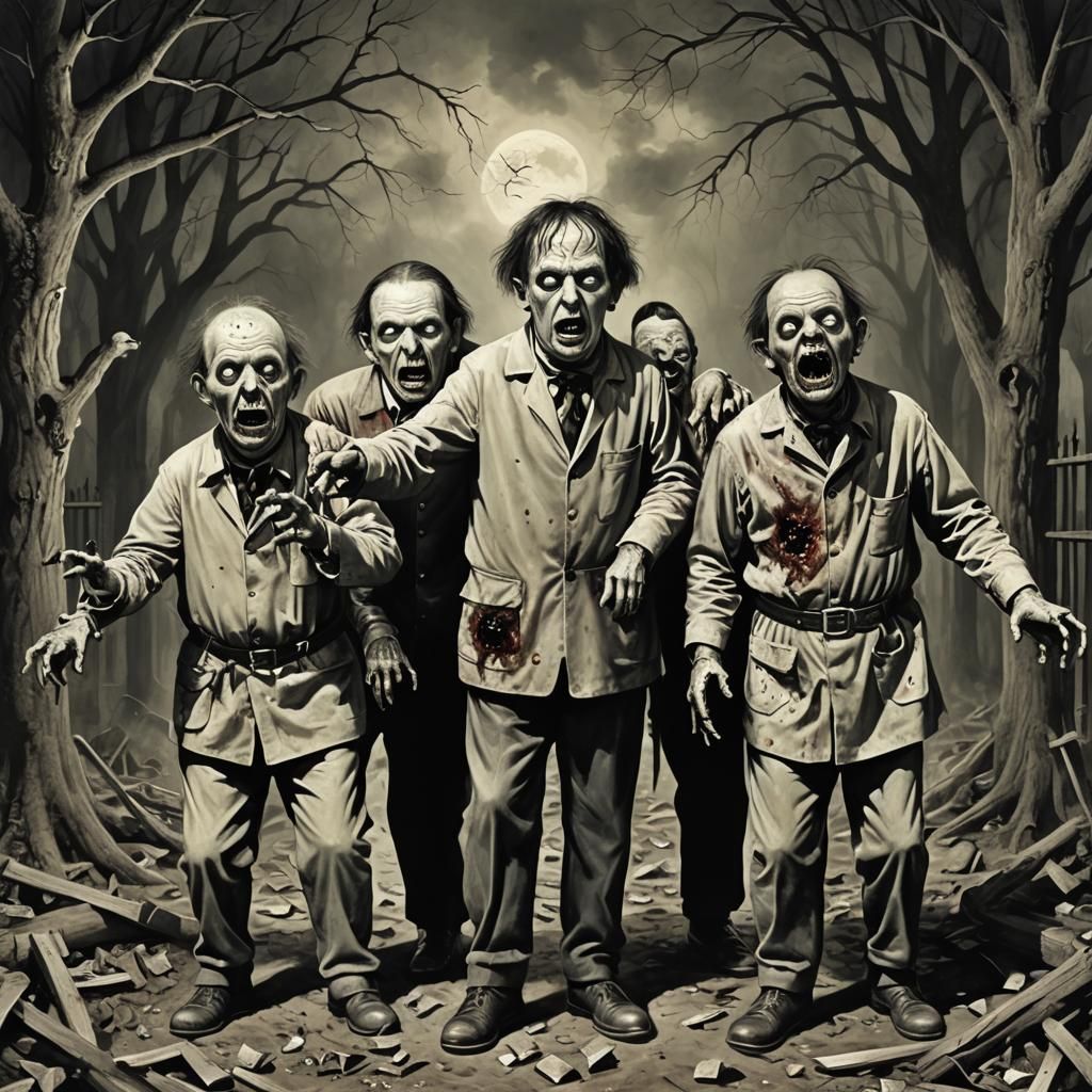 ‘The Three Stooges Go Zombie” shot shortly after their death but never released.
