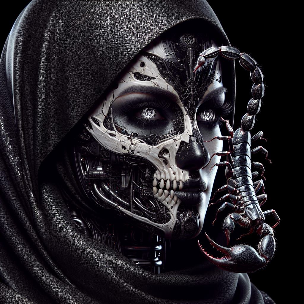 woman with a scorpion