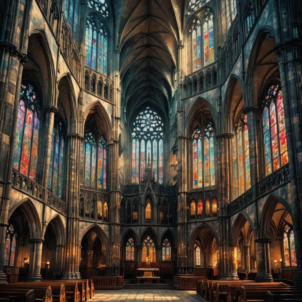 Gothic cathedral Nieuwe Kerk in Delft, Netherlands, 14th cen...