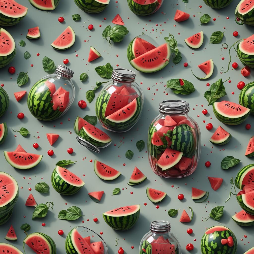 Fantastical Watermelon Jar Concept Art