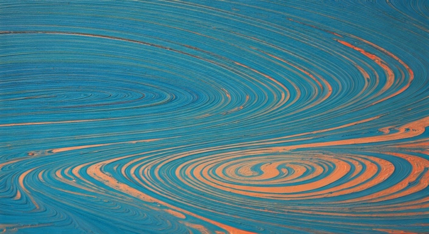 Lizard Point: Abstract Expressionist Shoreline at Low Tide