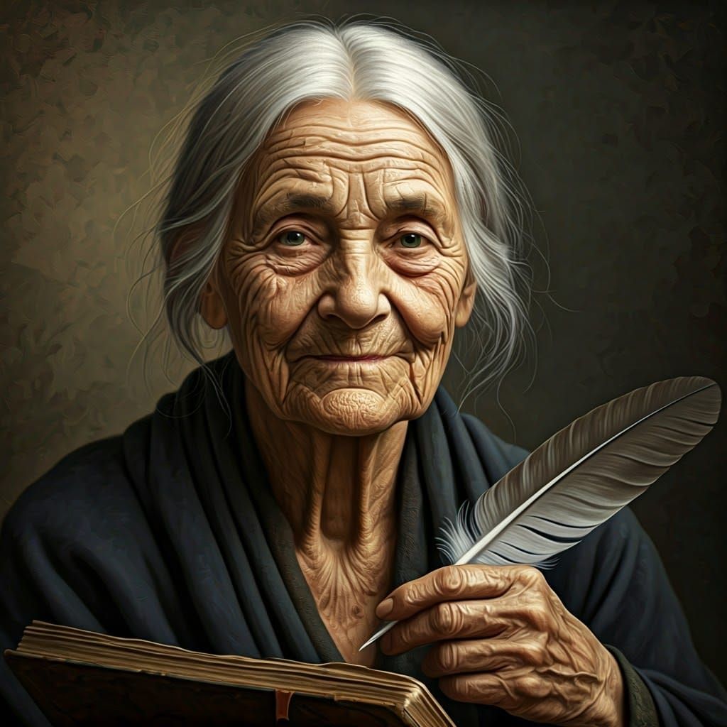 Contemplative Portrait of an Aged Woman