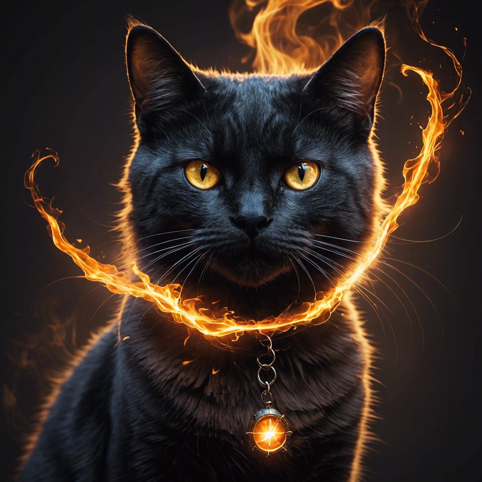 Fiery Feline: A Cat with Fire Powers