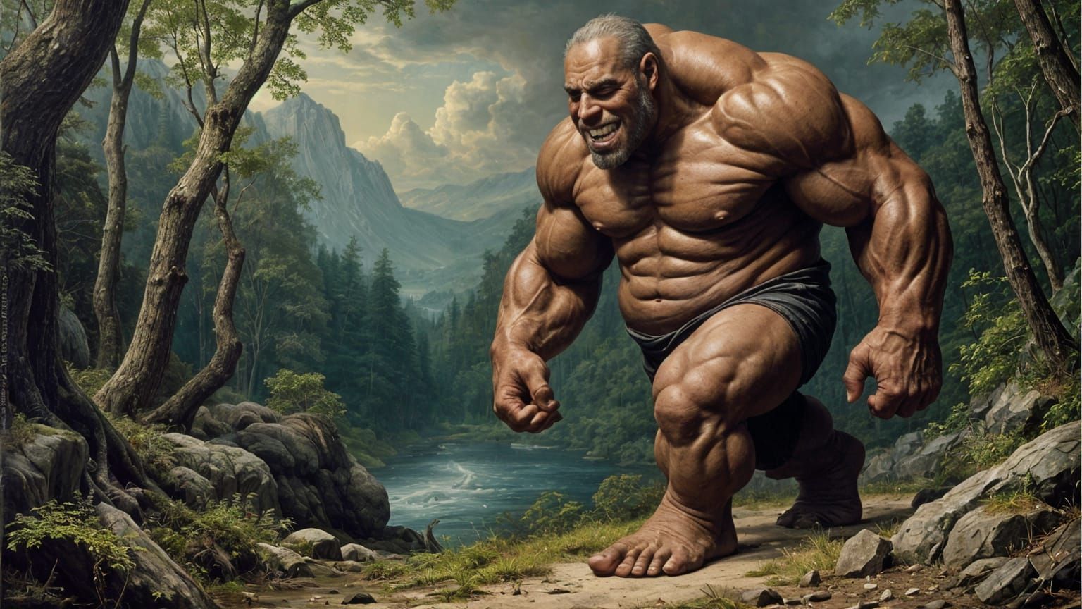 Ancient Cyclops Strolls Through the Forest