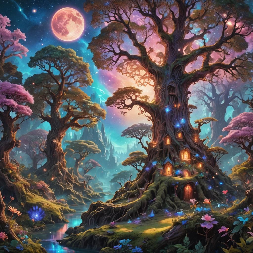 Dreamy Teldrassil: Holographic Cosmic Fairy Land