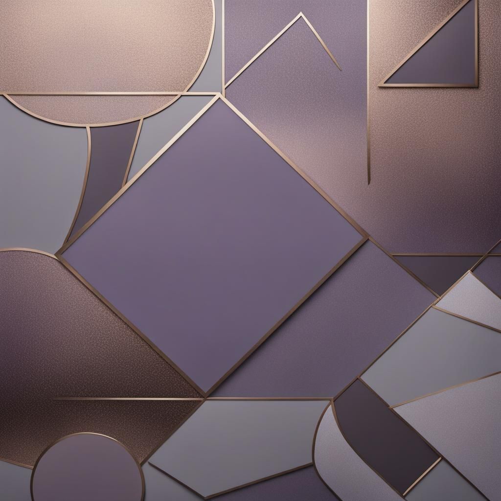 Ethereal Geometric Art in Bronze and Twilight Hues