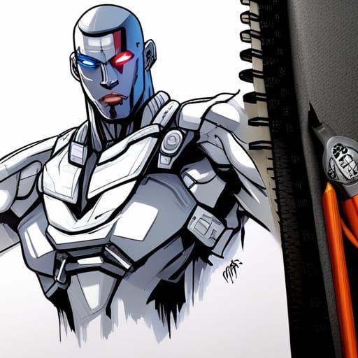 Cyborg from Teen Titans in Anime Style
