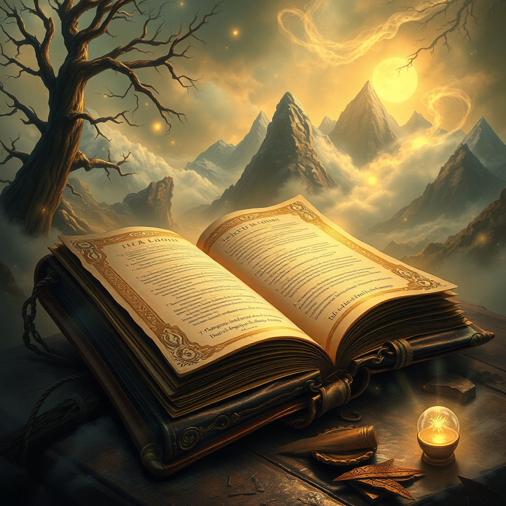 Mystical Book Envelops World in Dreamlike Mist