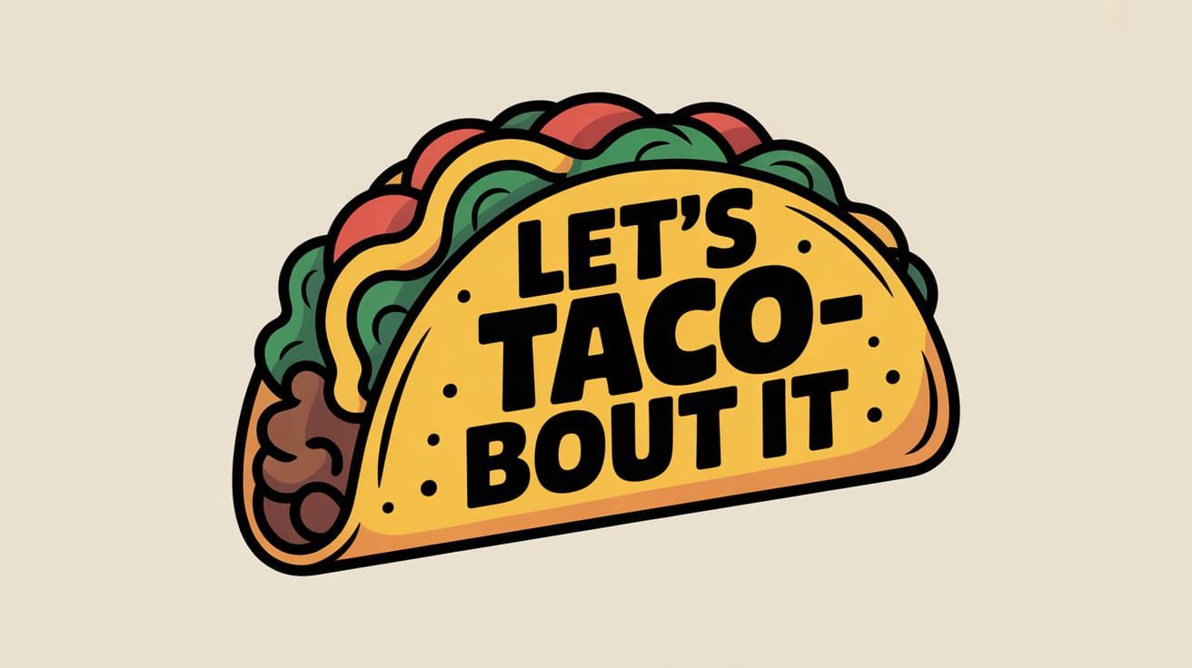 Giant Stylized Taco Displays 'Let's Taco-bout IT'