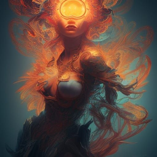 Dark Fantasy Warrior in Intricate Armor