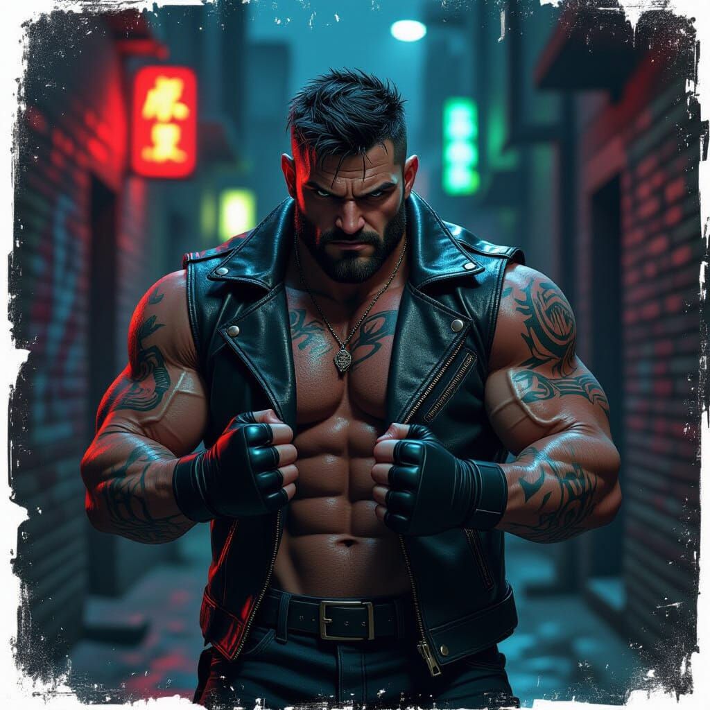 Timmy Tough Knuckles in Neon Alleyway