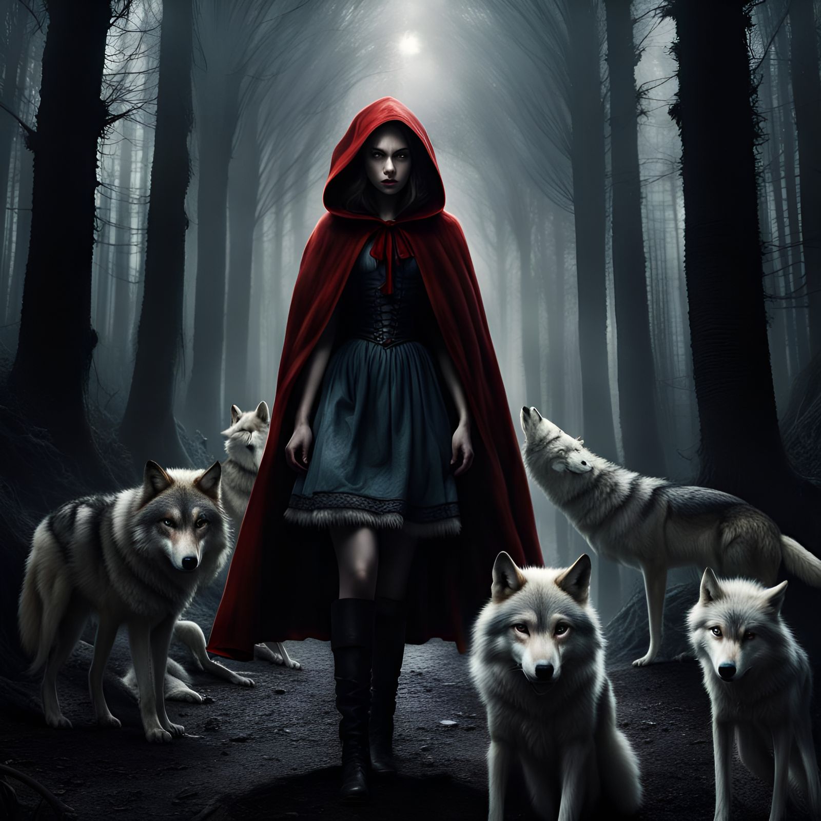 little red riding hood and wolves