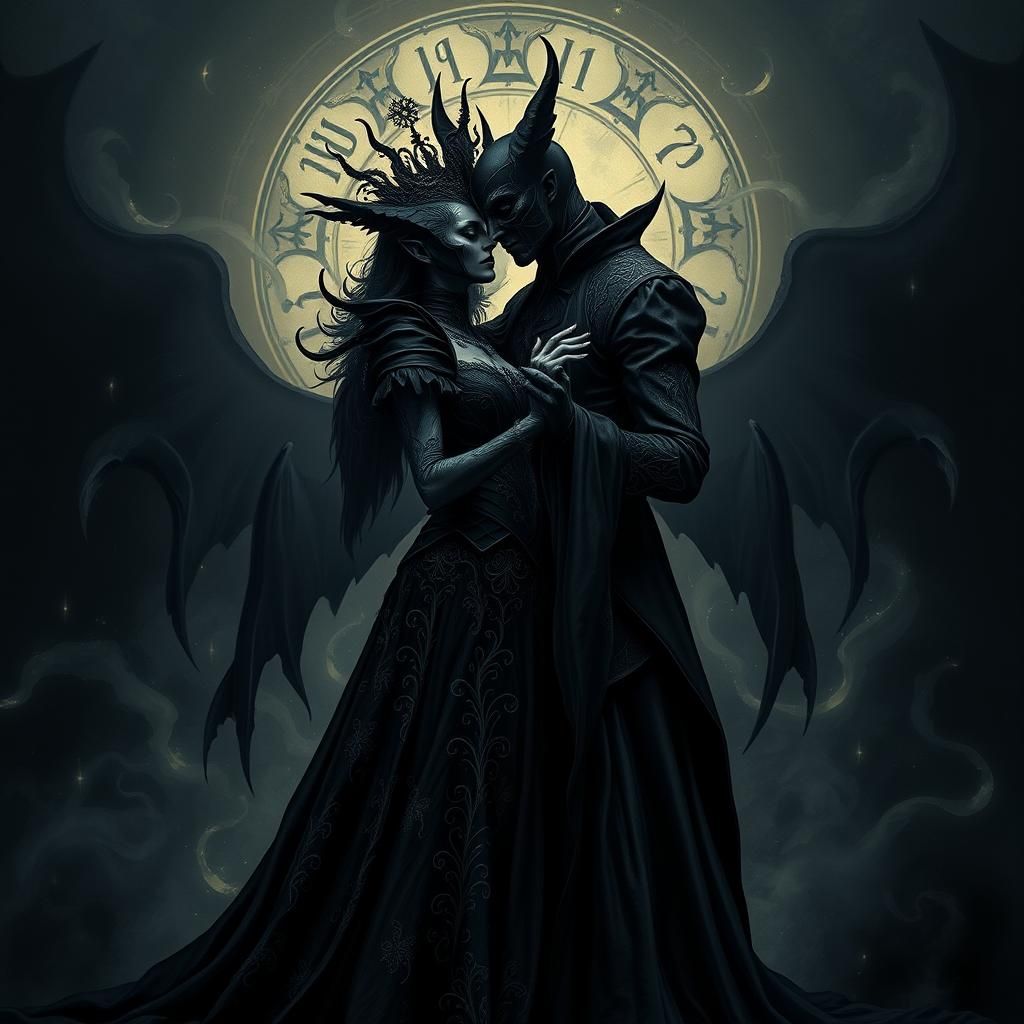 Sinister Sorceress and Warlock Dark Romantic Dance