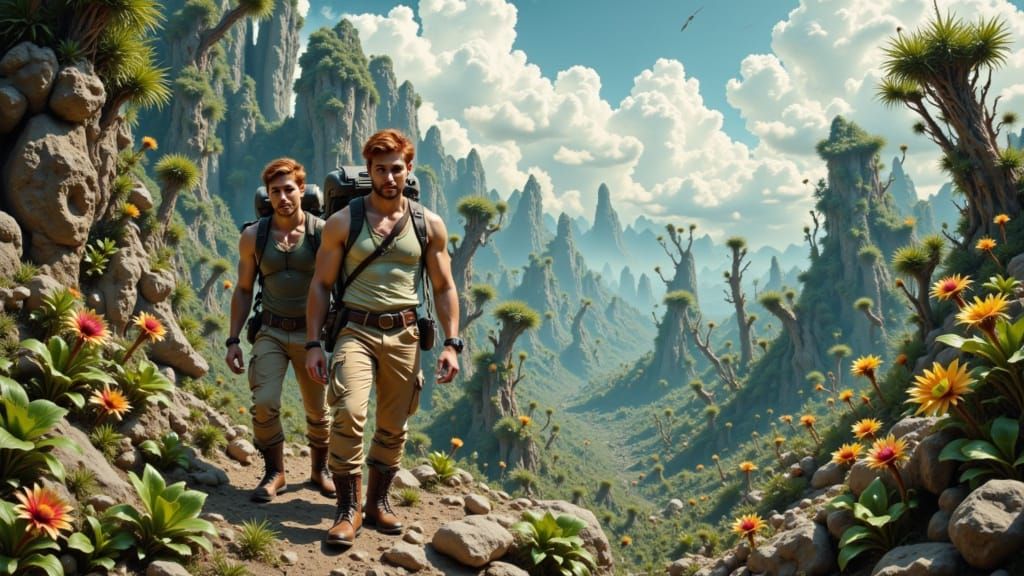 Time Travelers in Pangea: A Stylized Landscape