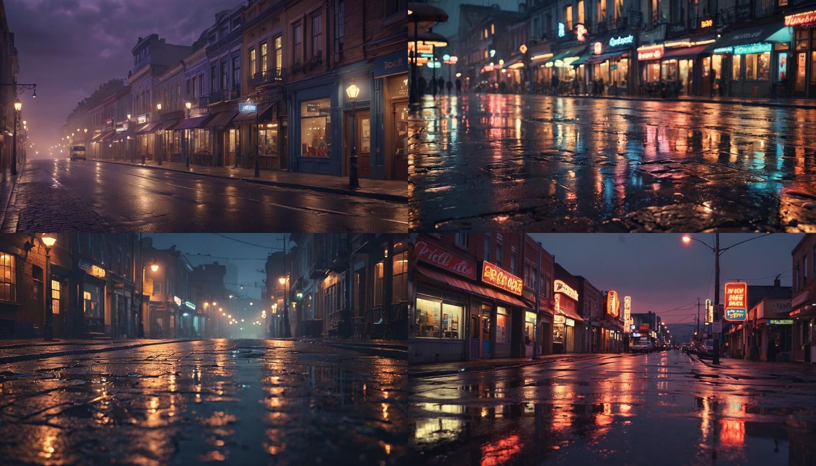 Hyperrealistic Retro Town in 4K Resolution