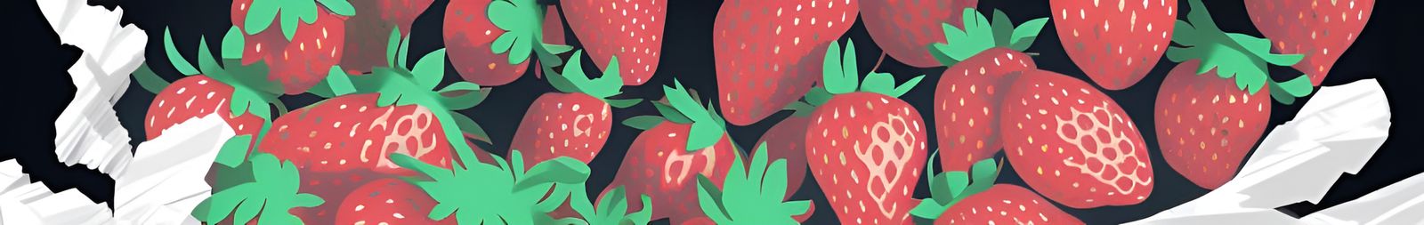 Vibrant Strawberry Splash Art Design