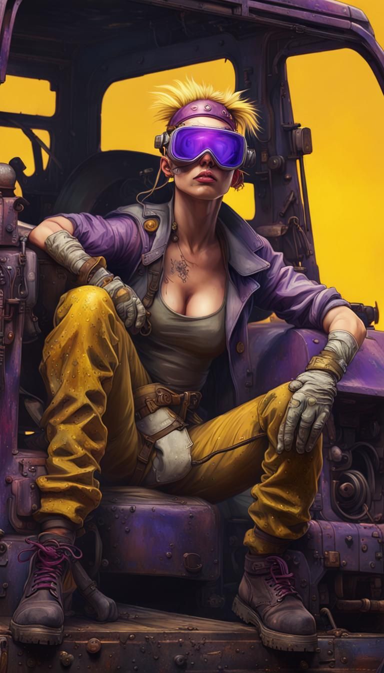 Tank Girl Welding: Dark Fantasy Concept Art