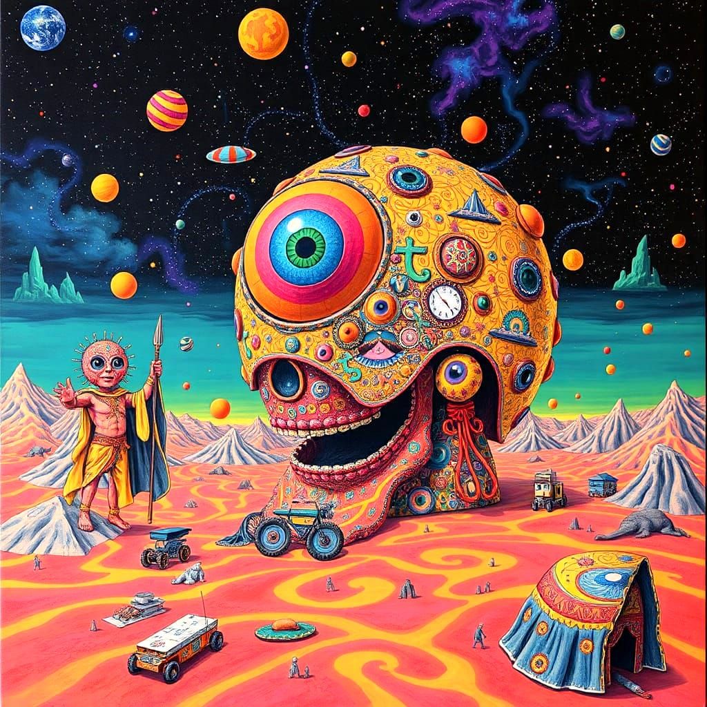 Psychedelic Surrealism: Maximalist Quadrophenia Composition