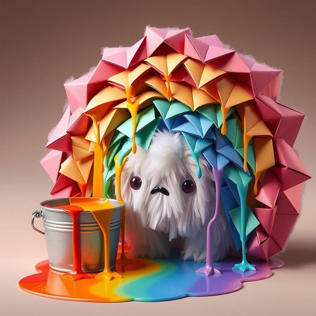 Origami Figure Generated by AI