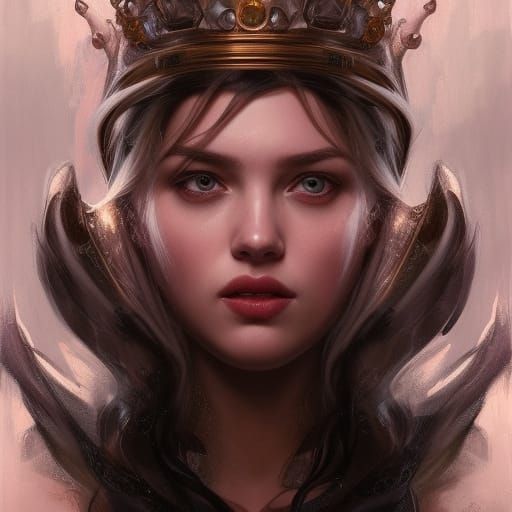Rose Princess Portrait in Hyperrealistic Style