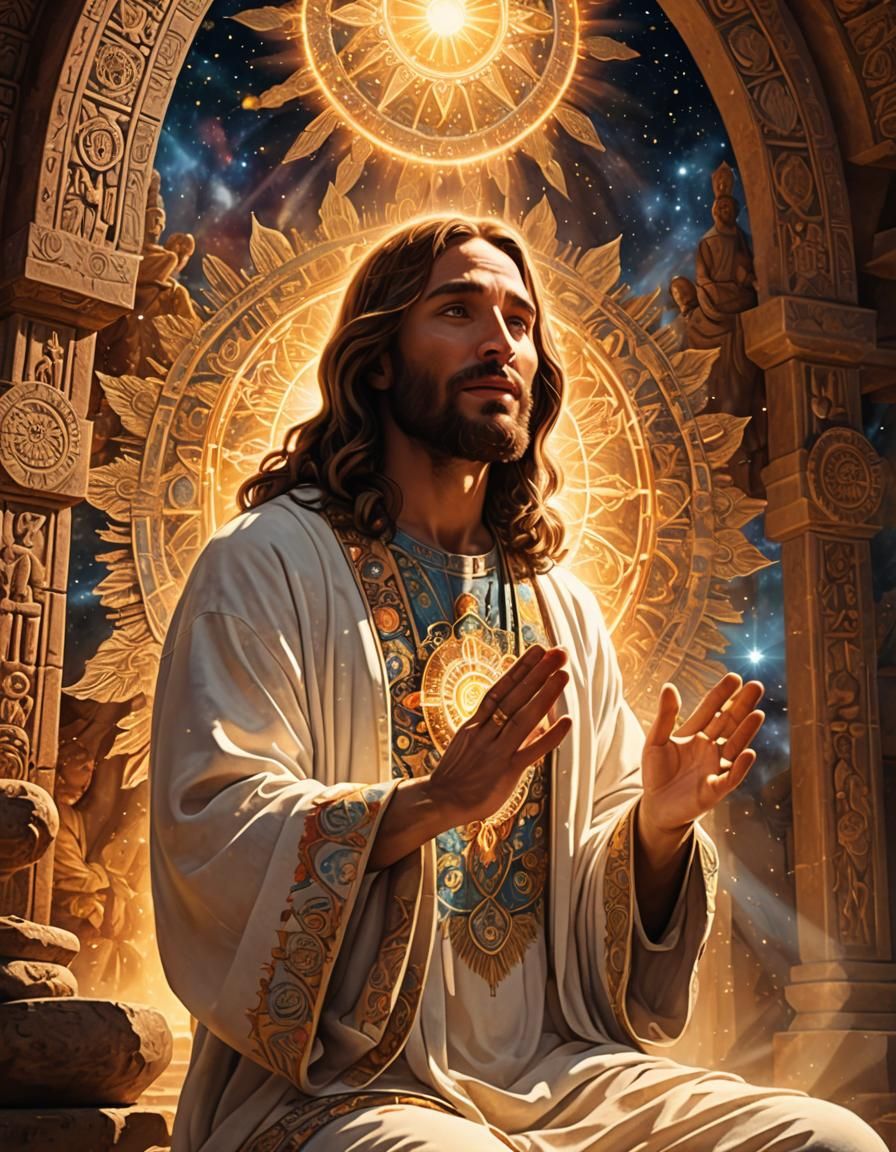 Jesus Christ in Celestial Digital Art