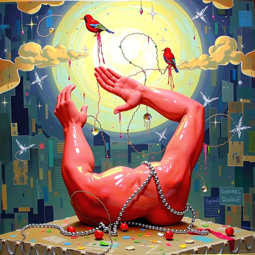 Hyperrealistic Sculpture of Reflected Glory