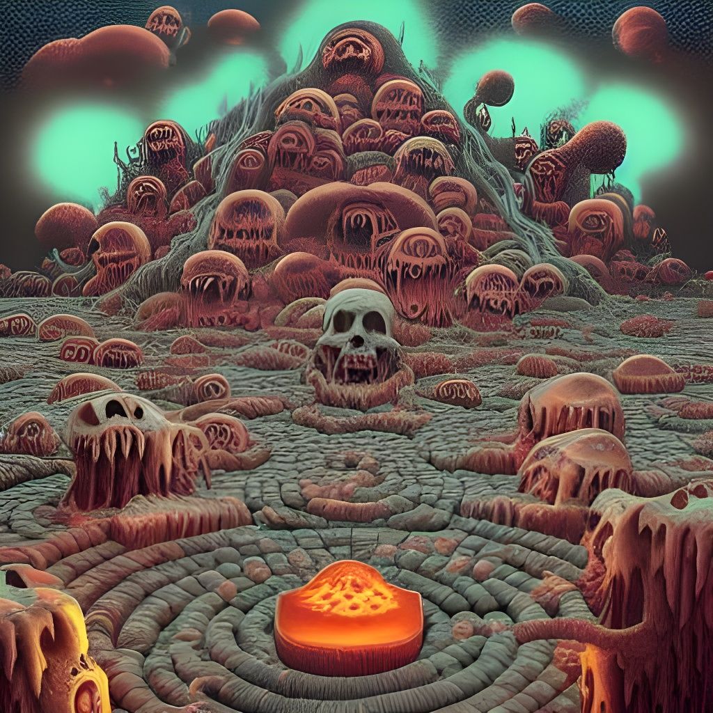 Torrential Acid Rain: A Gloomy Surreal Artwork