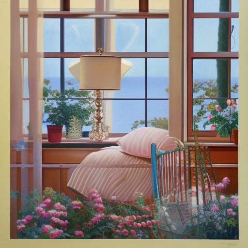 Vivid Portrait in Surreal Expressionist Style