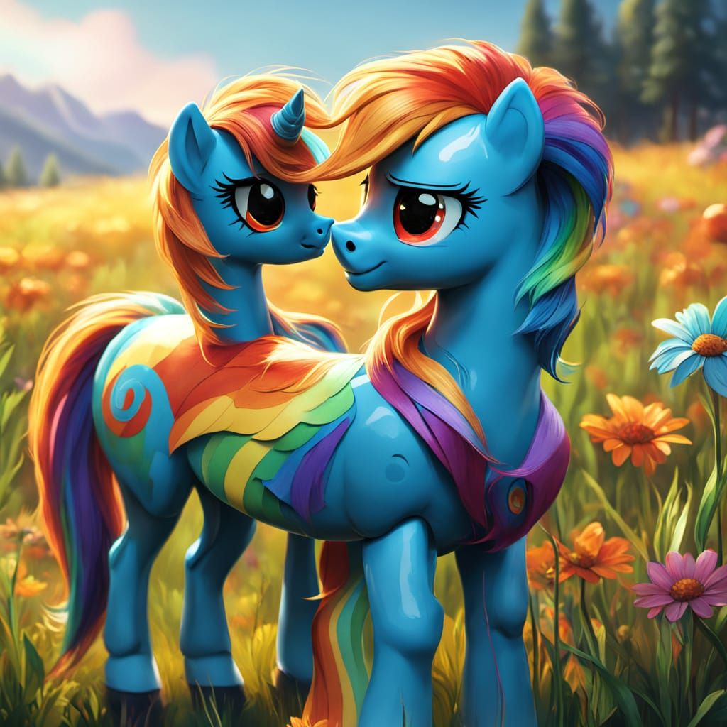 Applejack and Rainbow Dash Fusion Art