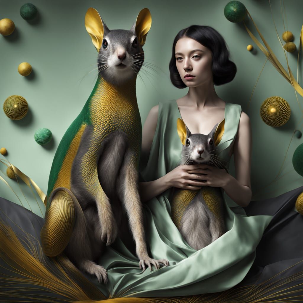 Secret Squirrel's Mother and Another Child, Squirrels being ...