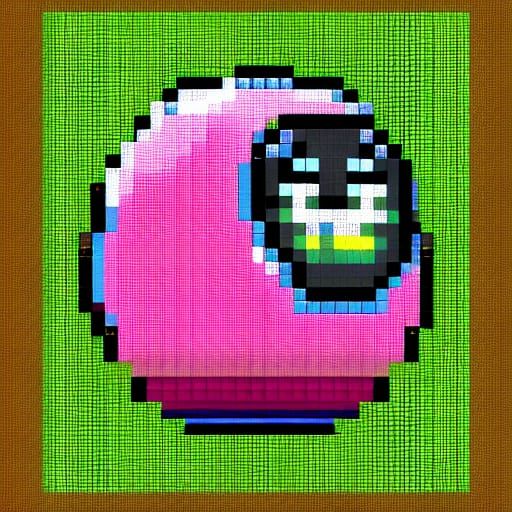 Tamagotchi Alien Pet in Pixel Art Style