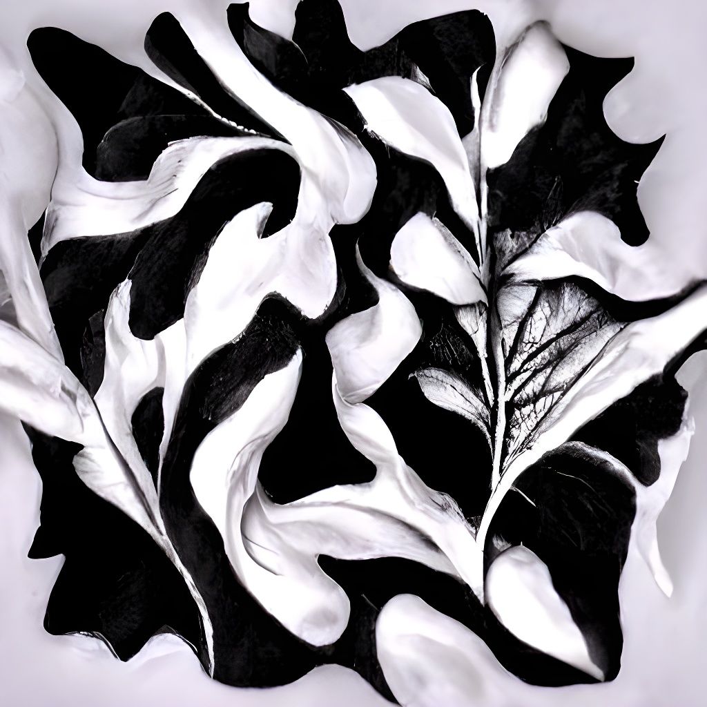 Fractal Maple Leaf Veins: Hyperdetailed Charcoal Drawing