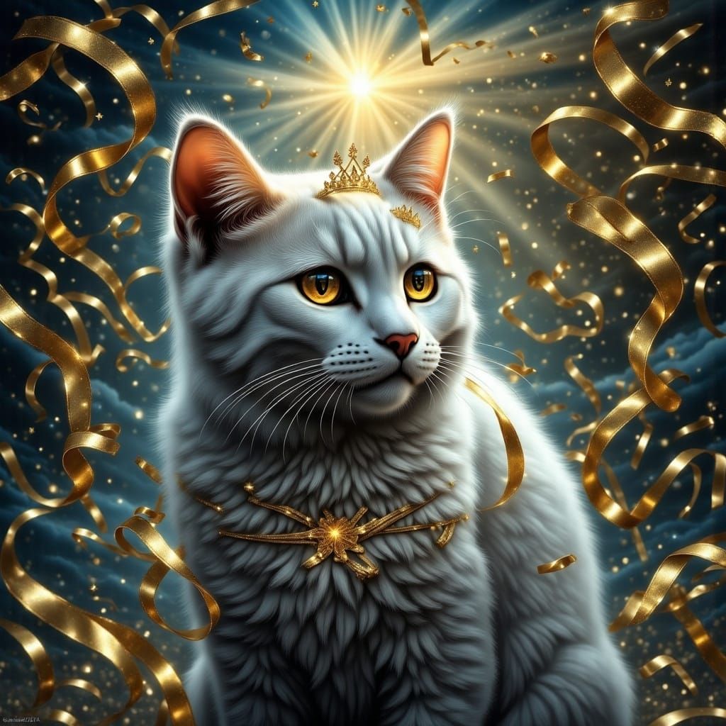 Feline Fantasy Realm: A Vibrant 8K Matte Painting