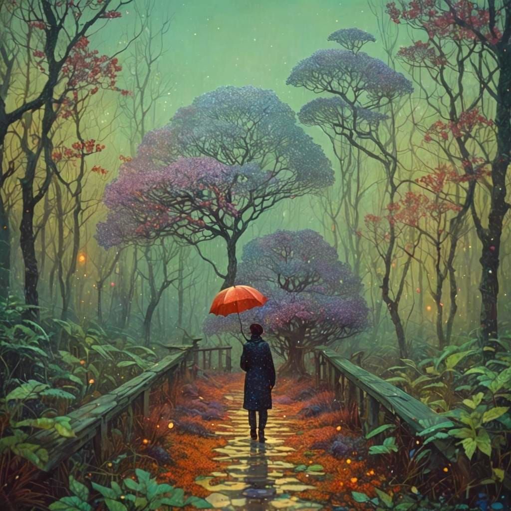 Surreal Landscape Inspired by Slaby, Eads, and Amaringo