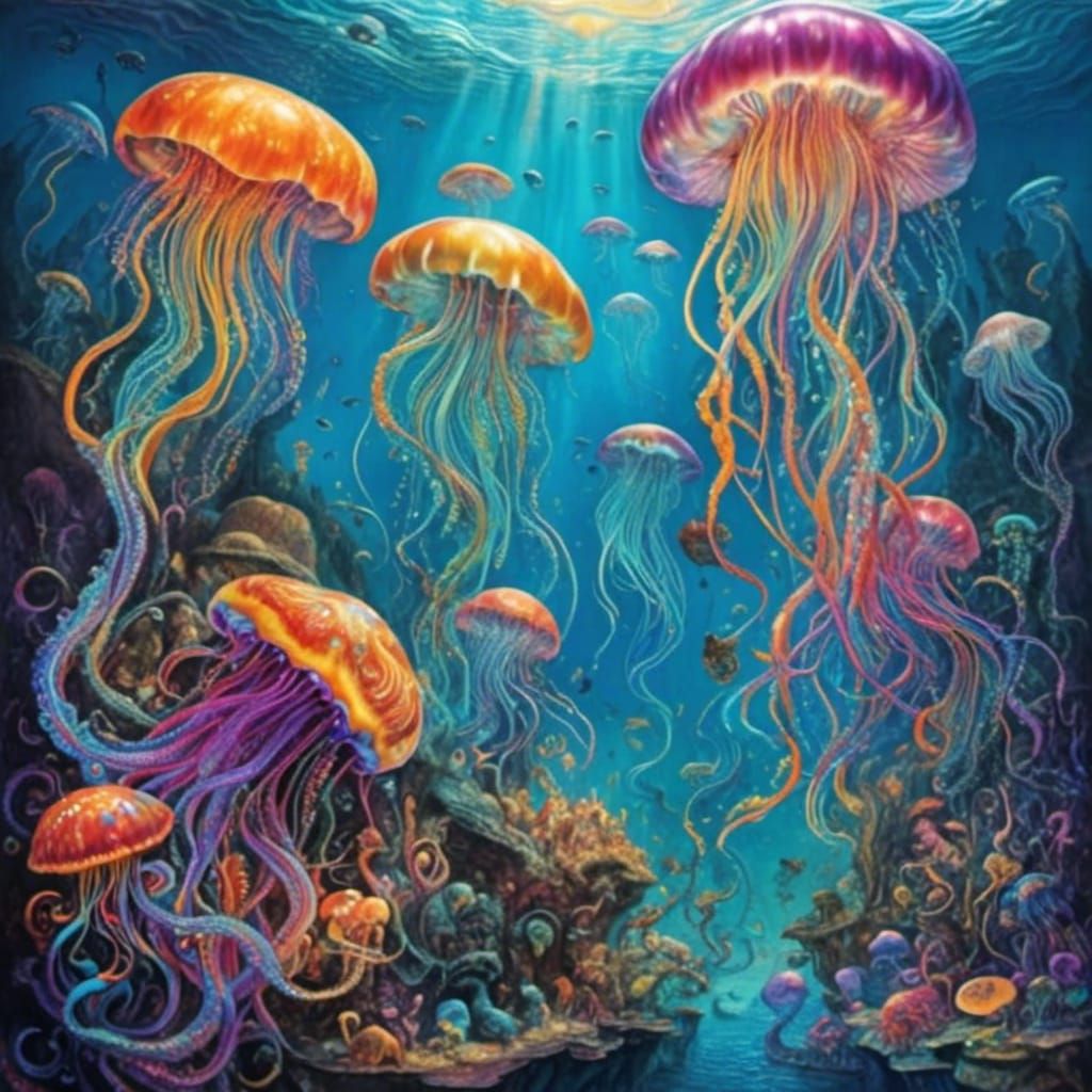 Cheerful Jellyfish Song: A Whimsical Illustration