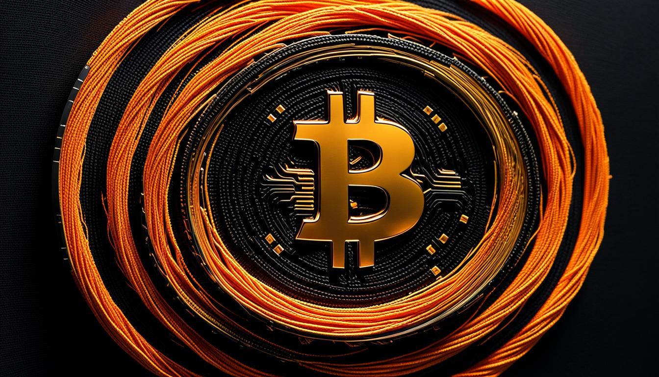 Bitcoin Yarn Coin in Van Gogh Impressionist Style