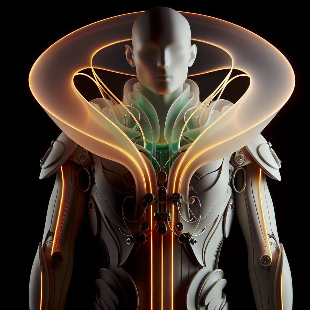 Avant-Garde Interstellar Armor Photo in Biotechnological Sty...
